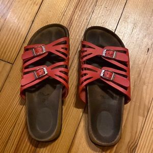 Birkenstock sandals.